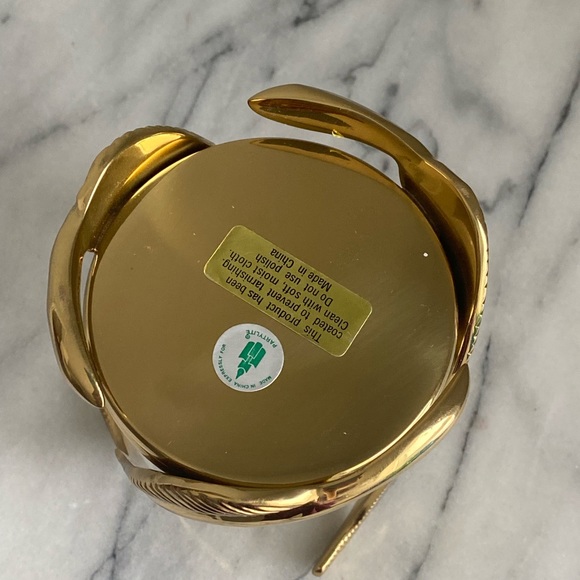 90s Brass Candle Holder or Sphere Holder by Partylite - Picture 6 of 7